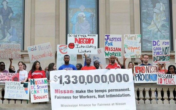 Trabalhadores protestam nos EUA contra os abusos da Nissan