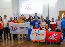 Dirigentes da base da FEM-CUT/SP participam de formação da Rede Vida Viva