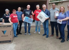 CUT-RS entrega materiais comprados pela campanha de solidariedade no Vale do Taquari