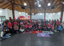 Animação marca encontro das mulheres metalúrgicas em São Leopoldo (RS)